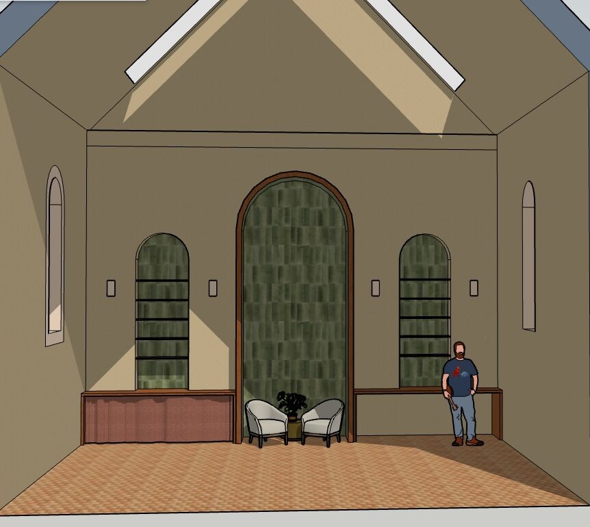 Aménagement d'une ancienne chapelle transformée en tiers lieu dans le 77